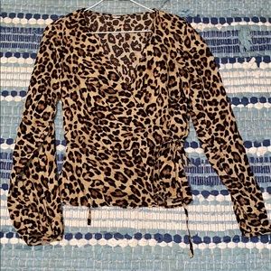 Cheetah wrap shirt